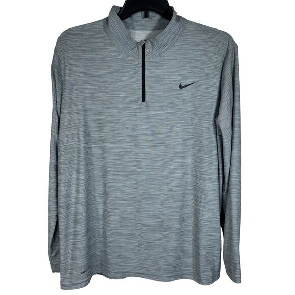 Nike Mens X-Large Dri-Fit Shirt 1/4 Zip Mock Neck Stretch Long Sleeves Quick-Dry - Picture 1 of 7
